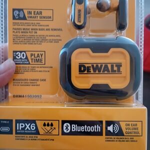DeWalt Yellow and Black Bluetooth Earbud Headphones